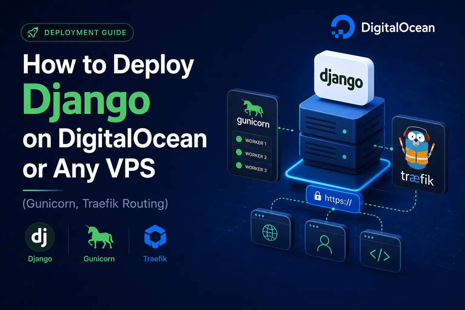 How to Deploy Django on DigitalOcean or Any VPS (Gunicorn, Traefik Routing)