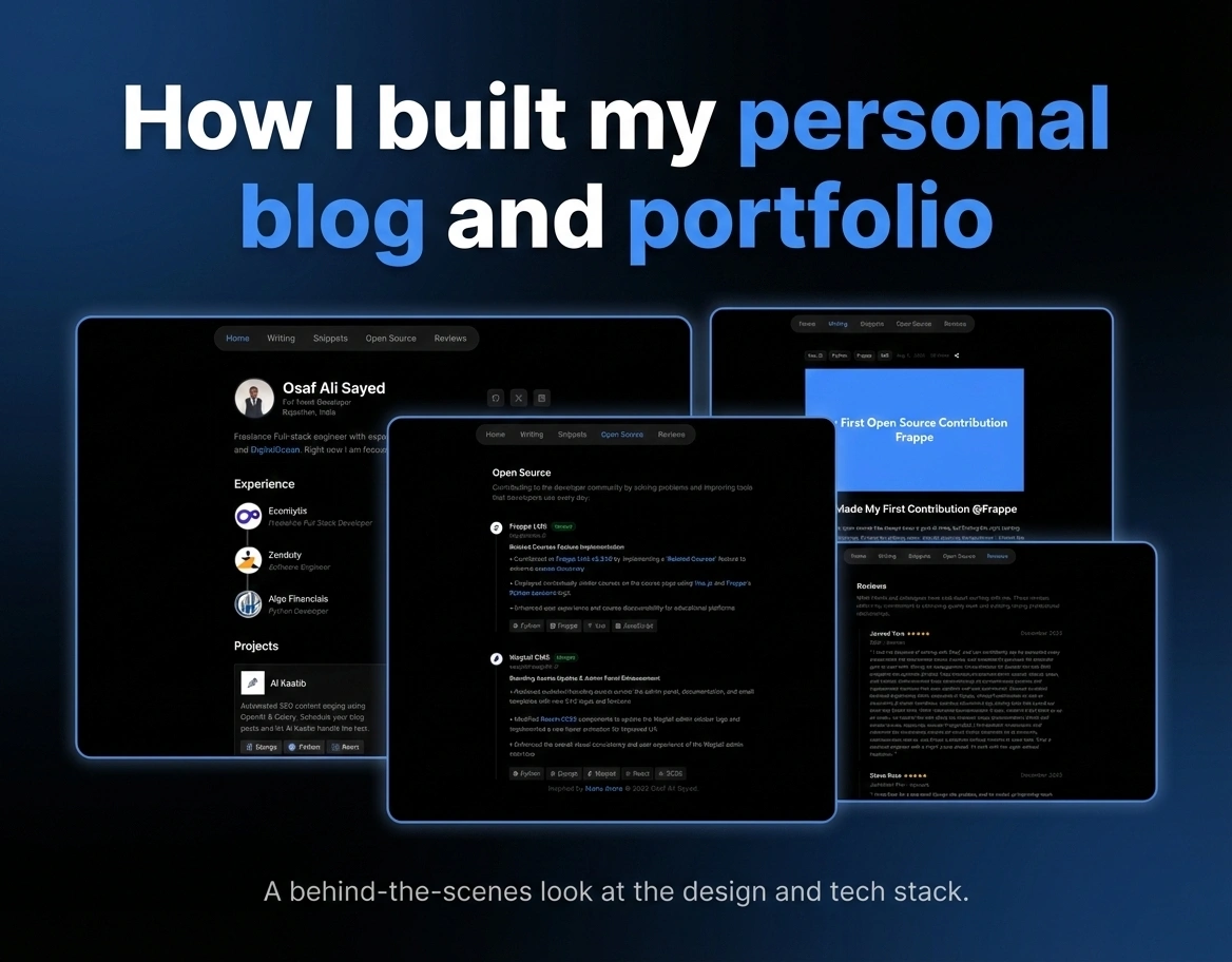 How I Built My Personal Blog & Portfolio