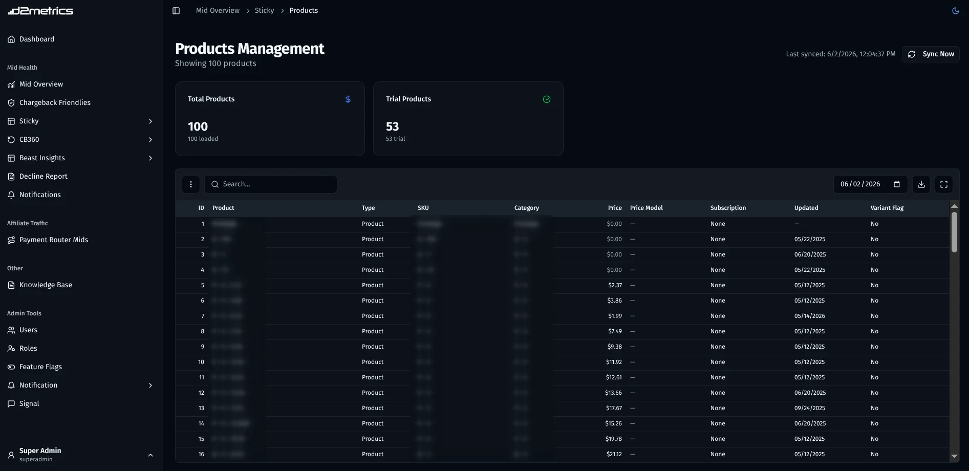 dashboard screenshot 1